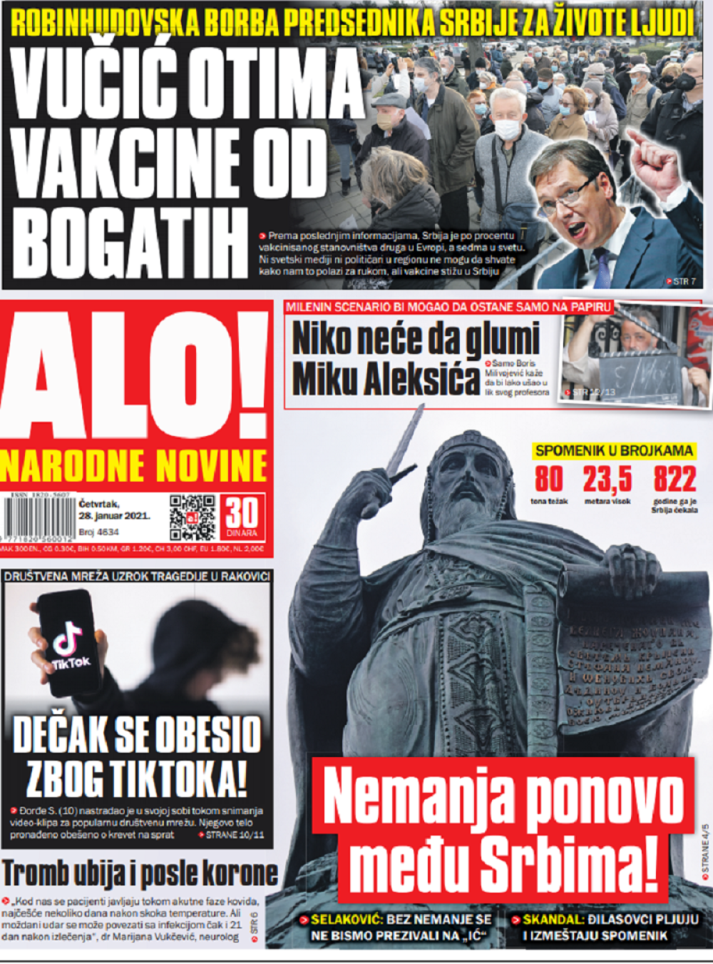 Vučić otima vakcine i spasava ljude!